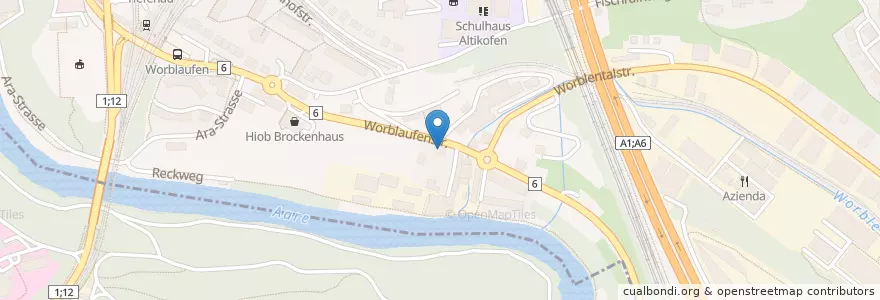 Mapa de ubicacion de Spielgruppe Lola & Vicky en Schweiz/Suisse/Svizzera/Svizra, Bern/Berne, Verwaltungsregion Bern-Mittelland, Verwaltungskreis Bern-Mittelland, Ittigen, Bern.