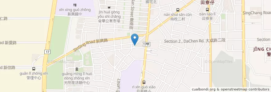 Mapa de ubicacion de 將軍府 en 臺灣, 臺南市, 南區.