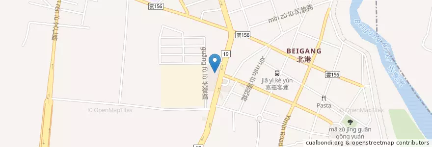Mapa de ubicacion de 爭鮮迴轉壽司 en Taiwan, 臺灣省, 雲林縣, 北港鎮.