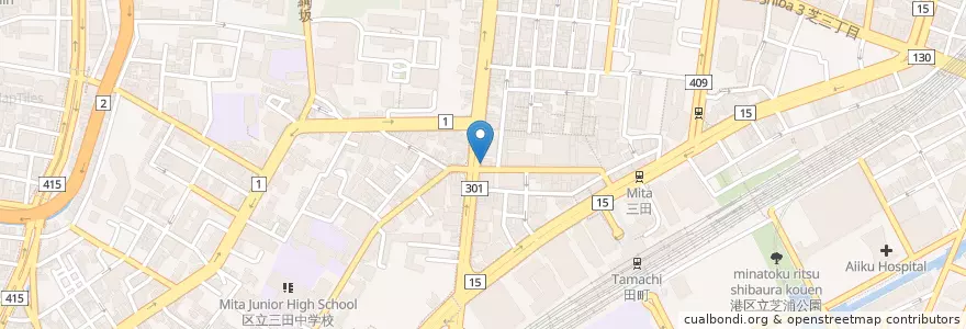 Mapa de ubicacion de すき家 en اليابان, 東京都, 港区.