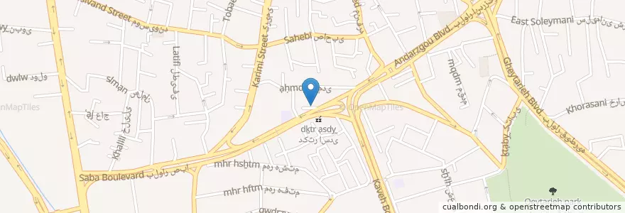 Mapa de ubicacion de Shisha Lounge en イラン, テヘラン, شهرستان شمیرانات, テヘラン, بخش رودبار قصران.
