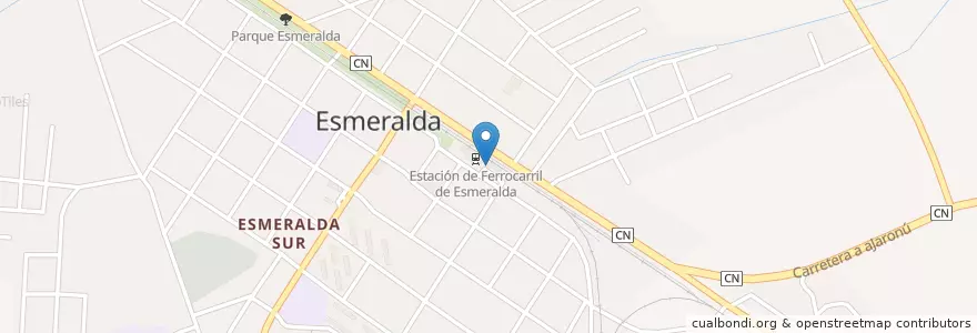 Mapa de ubicacion de Terminal Omnibus Esmeralda en Cuba, Camagüey, Esmeralda, Pueblo De Esmeralda.