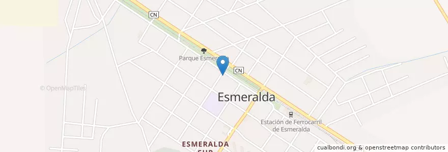 Mapa de ubicacion de Cafeteria El Rapido 24 horas en Куба, Камагуэй, Esmeralda, Pueblo De Esmeralda.