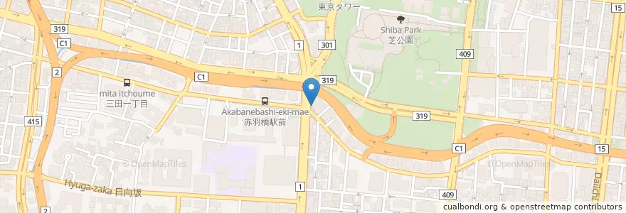 Mapa de ubicacion de 伏見三宝稲荷神社 en Jepun, 東京都, 港区.