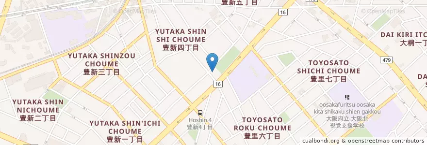 Mapa de ubicacion de マクドナルド en Japon, Préfecture D'Osaka, 大阪市, 東淀川区.