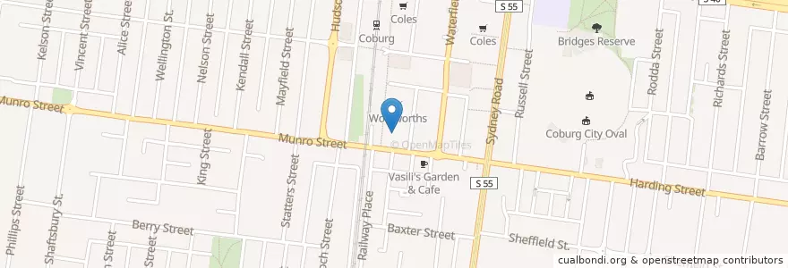 Mapa de ubicacion de Coburg Central Medical Centre en オーストラリア, ビクトリア, City Of Moreland.