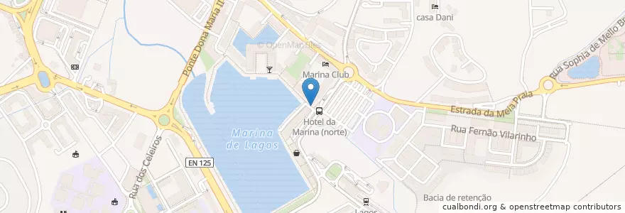 Mapa de ubicacion de Marina Club Lagos Resort Tesla Destination Charger en Portugal, Algarve, Algarve, Faro, Lagos, São Gonçalo De Lagos.