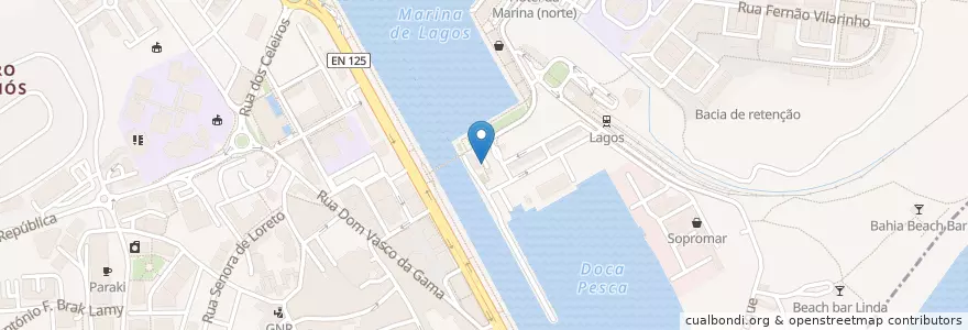 Mapa de ubicacion de Marina de Lagos Tesla Destination Charger en Portugal, Algarve, Algarve, Faro, Lagos, São Gonçalo De Lagos.
