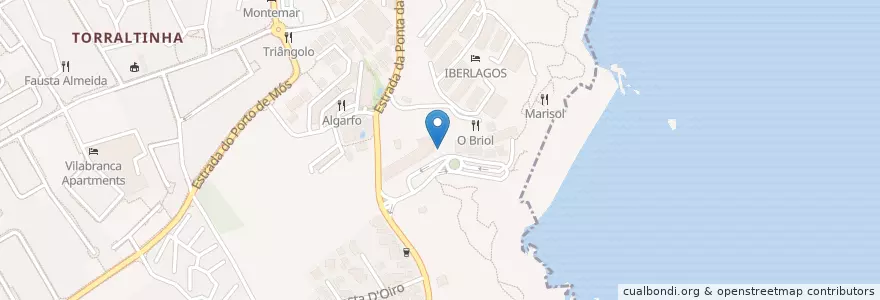 Mapa de ubicacion de Villa Doris Suites Tesla Destination Charger en ポルトガル, Algarve, Algarve, Faro, Lagos, São Gonçalo De Lagos.