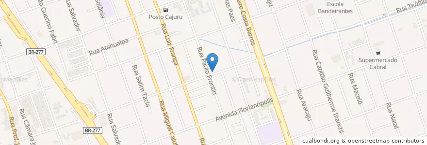 Mapa de ubicacion de Galos Bar en Brezilya, Güney Bölgesi, Paraná, Região Geográfica Intermediária De Curitiba, Região Metropolitana De Curitiba, Microrregião De Curitiba, Curitiba.