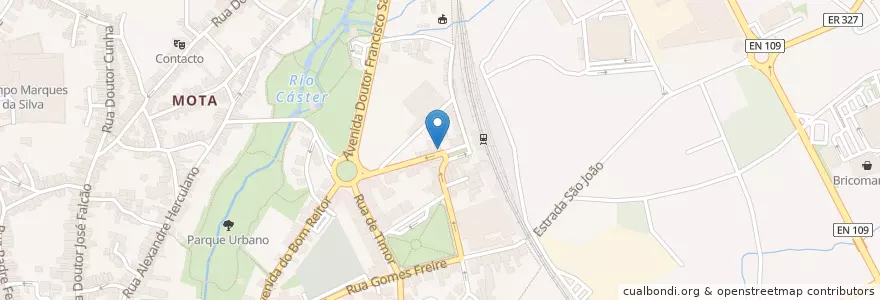Mapa de ubicacion de Casa Minhota Petiscos en Portugal, Aveiro, Centro, Baixo Vouga, Ovar, Ovar, São João, Arada E São Vicente De Pereira Jusã.
