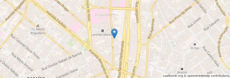 Mapa de ubicacion de Hospital Sancta Maggiore Paraíso en Brazilië, Regio Zuidoost, São Paulo, Região Geográfica Intermediária De São Paulo, Região Metropolitana De São Paulo, Região Imediata De São Paulo, São Paulo.