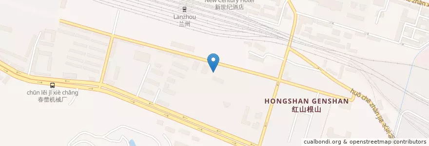 Mapa de ubicacion de 火车站街道 en China, Gansu, 兰州市 (Lanzhou), 城关区, 火车站街道.