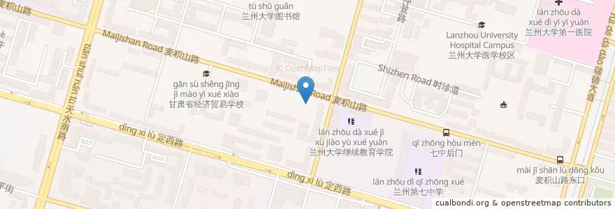 Mapa de ubicacion de 团结新村街道 en Китай, Ганьсу, Ланьчжоу, 城关区, 团结新村街道.