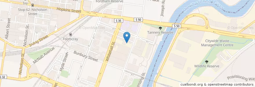 Mapa de ubicacion de Lickety Split en オーストラリア, ビクトリア, City Of Maribyrnong, City Of Melbourne.