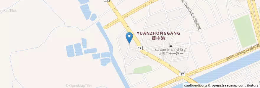 Mapa de ubicacion de 基督長老教會-援中教會 en 타이완, 가오슝시, 난쯔구.