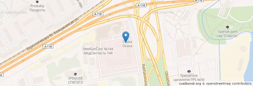 Mapa de ubicacion de Stopexpress en Russie, District Fédéral Du Nord-Ouest, Oblast De Léningrad, Saint-Pétersbourg, Невский Район, Округ Рыбацкое.