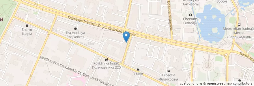 Mapa de ubicacion de Green Corner en Rusland, Centraal Federaal District, Moskou, Центральный Административный Округ, Пресненский Район.