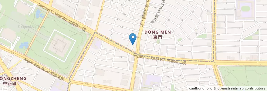 Mapa de ubicacion de 東門餛飩豬腳 en 台湾, 新北市, 台北市.