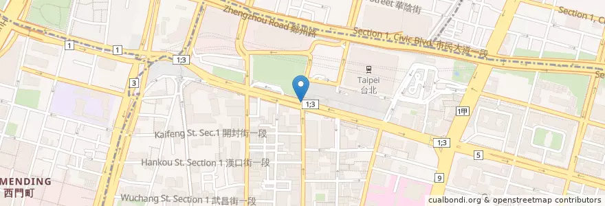Mapa de ubicacion de 樂法 Le Phare en Tayvan, 新北市, Taipei, 中正區.