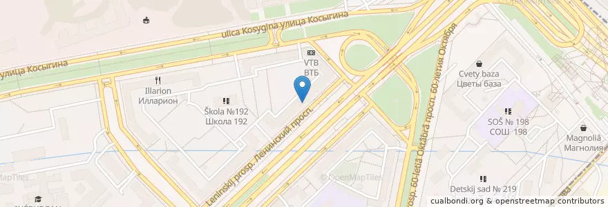Mapa de ubicacion de For Friends en Rusia, Distrito Federal Central, Москва, Юго-Западный Административный Округ, Гагаринский Район.