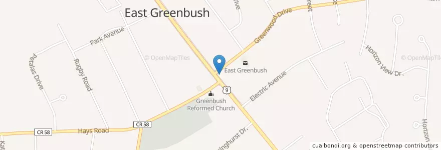 Mapa de ubicacion de Elias Pizzeria en United States, New York, Rensselaer County, Town Of East Greenbush, East Greenbush.