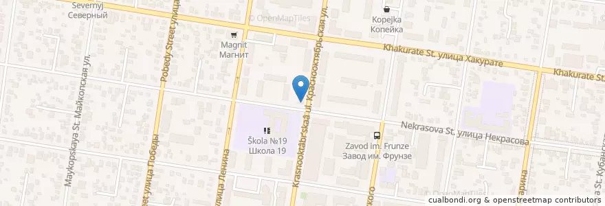 Mapa de ubicacion de Смайл.ру en Rússia, Distrito Federal Do Sul, Krai De Krasnodar, Адыгея, Городской Округ Майкоп.