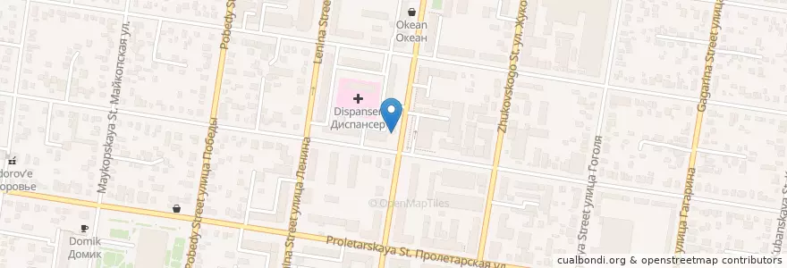 Mapa de ubicacion de Совкомбанк en ロシア, 南部連邦管区, クラスノダール地方, アディゲ共和国, Городской Округ Майкоп.