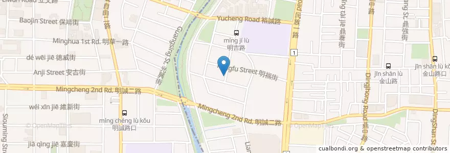 Mapa de ubicacion de 金華粵菜館 en 台湾, 高雄市, 三民区, 左営区.