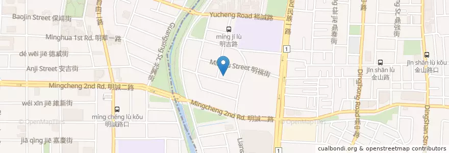 Mapa de ubicacion de 綠之屋 en Tayvan, Kaohsiung, 三民區.