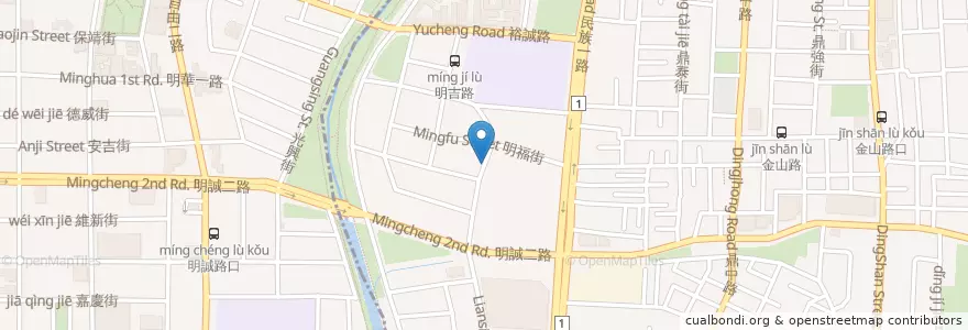 Mapa de ubicacion de 咖哩事典 en Taiwan, Kaohsiung, 三民區.