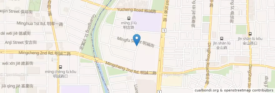 Mapa de ubicacion de 老婆的菜(高雄明仁店) en Taiwan, Kaohsiung, Sanmin.