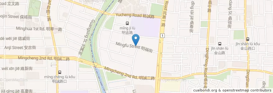 Mapa de ubicacion de 越南中原咖啡 en Tayvan, Kaohsiung, 三民區.
