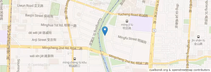 Mapa de ubicacion de 南瓜歐風咖哩-河堤店 en تايوان, كاوهسيونغ, 三民區, 左營區.
