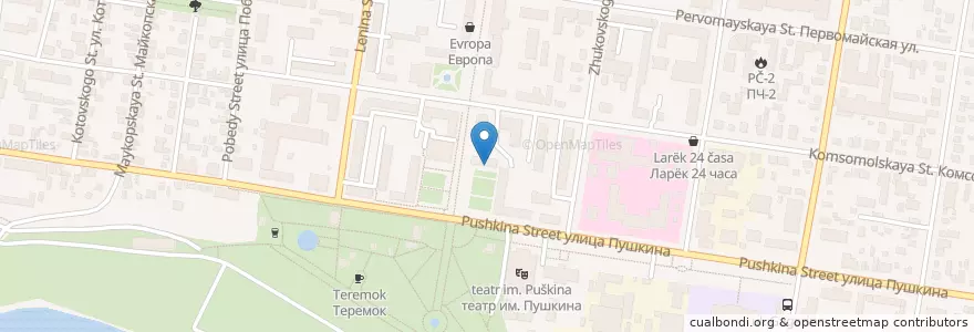 Mapa de ubicacion de 701 en ロシア, 南部連邦管区, クラスノダール地方, アディゲ共和国, Городской Округ Майкоп.