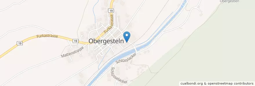 Mapa de ubicacion de Raiffeisen en Switzerland, Valais/Wallis, Goms, Obergoms.