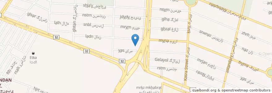 Mapa de ubicacion de Iran Farda Dental Clinic en إیران, محافظة ألبرز, شهرستان کرج, بخش مرکزی شهرستان کرج, کرج.