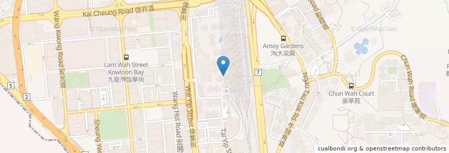Mapa de ubicacion de 美心Food2 en Китай, Гуандун, Гонконг, Цзюлун, Новые Территории, 觀塘區 Kwun Tong District.