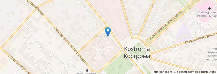Mapa de ubicacion de Маленький Ханой en Russland, Föderationskreis Zentralrussland, Oblast Kostroma, Костромской Район, Городской Округ Кострома.
