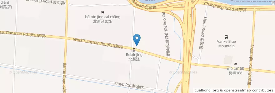Mapa de ubicacion de 乐凯撒 en 中国, 上海市, 长宁区.