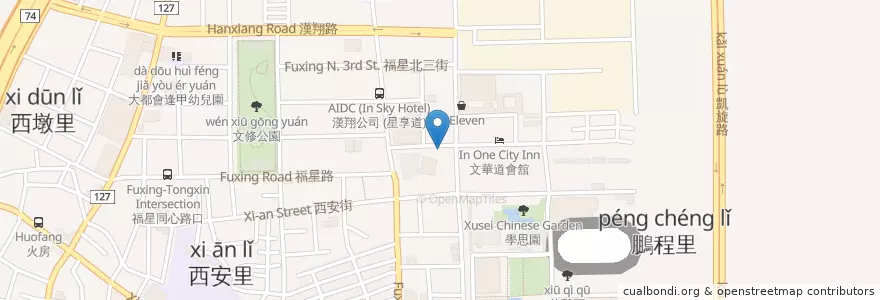 Mapa de ubicacion de 孫東寶台式牛排 en Taiwan, Taichung, 西屯區.