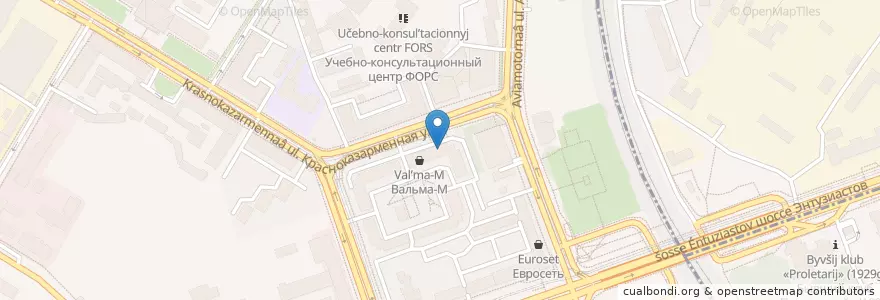 Mapa de ubicacion de Суши Wok en Russie, District Fédéral Central, Moscou, Юго-Восточный Административный Округ, Район Лефортово.