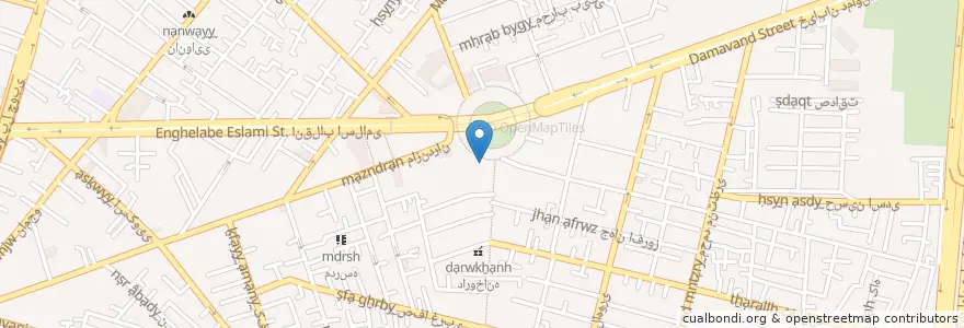 Mapa de ubicacion de سایه نت en イラン, テヘラン, شهرستان تهران, テヘラン, بخش مرکزی شهرستان تهران.