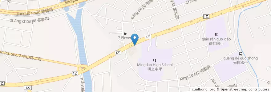 Mapa de ubicacion de 貍匠拉麵 en Taiwan, Taichung, 烏日區.