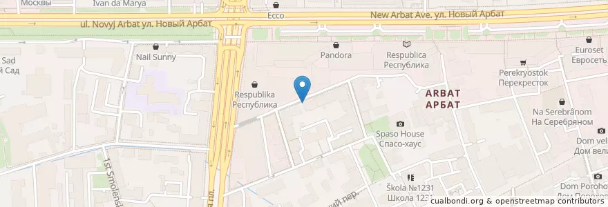 Mapa de ubicacion de Доктор Чой en Russia, Distretto Federale Centrale, Москва, Центральный Административный Округ, Район Арбат.
