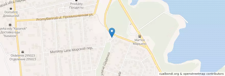 Mapa de ubicacion de Чебуречка en Russia, South Federal District, Autonomous Republic Of Crimea, Republic Of Crimea, Simferopol District, Simferopol Municipality Council, Simferopol (Urban Okrug).