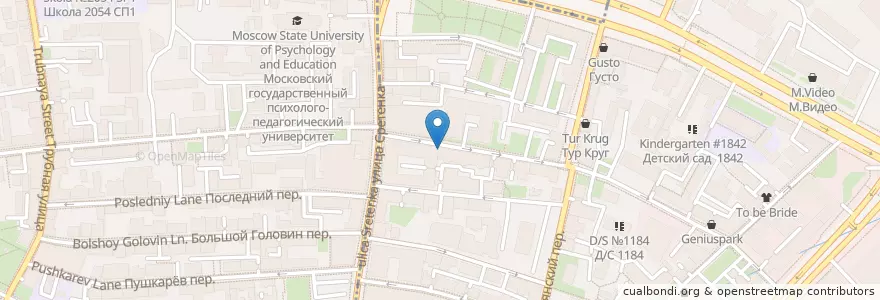 Mapa de ubicacion de ELC en 러시아, Центральный Федеральный Округ, Москва, Центральный Административный Округ, Красносельский Район, Мещанский Район.