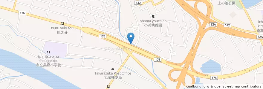 Mapa de ubicacion de みなみ眼科 en 일본, 효고현, 宝塚市.