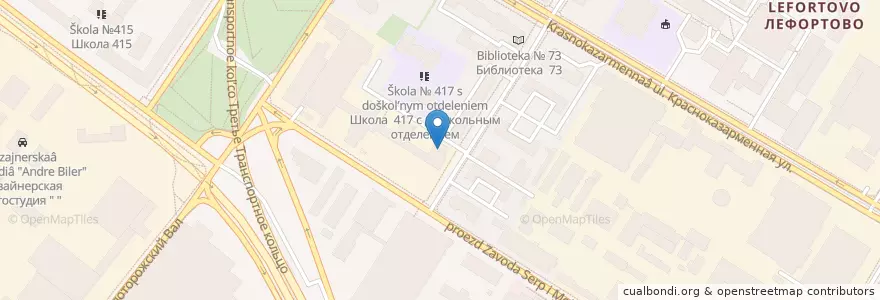 Mapa de ubicacion de МГВМИ en Rusland, Centraal Federaal District, Moskou, Юго-Восточный Административный Округ, Район Лефортово.