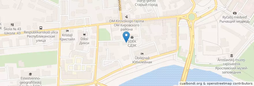 Mapa de ubicacion de Maximum en Rusland, Centraal Federaal District, Oblast Jaroslavl, Ярославский Район, Городской Округ Ярославль.